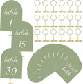 Green and White Table Numbers 1-30 by CroBlissful