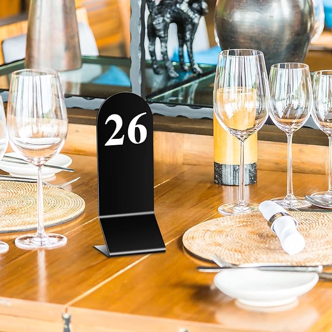 Remerry 50 Pcs Table Numbers 1-50 Acrylic Double Sided Number Cards Acrylic - Image 2