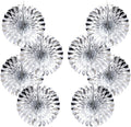 Silver Birthday Decorations, DIY Silver Paper Fans Hanging Decoration, by BARTHEW