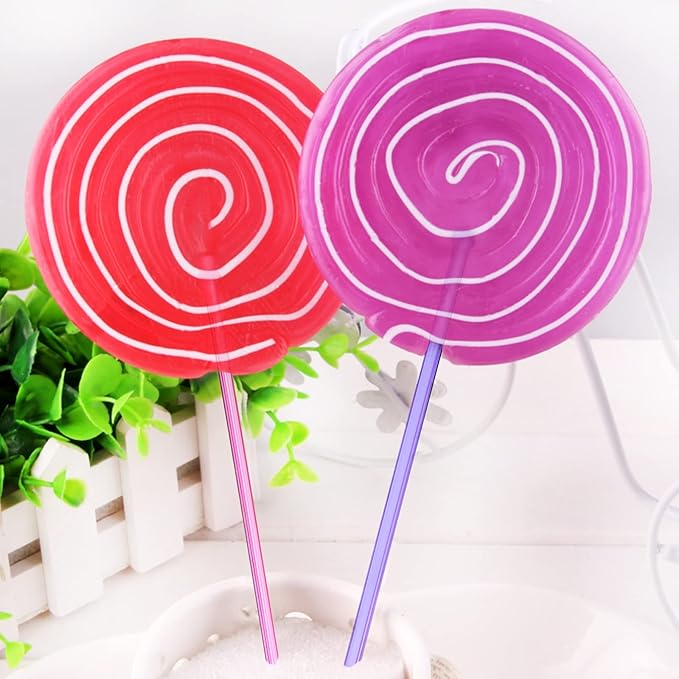 100-PCS 5 Colol Plastic Swizzle Sticks, Crystal Cake Pops, Cocktail Coffee - Image 5