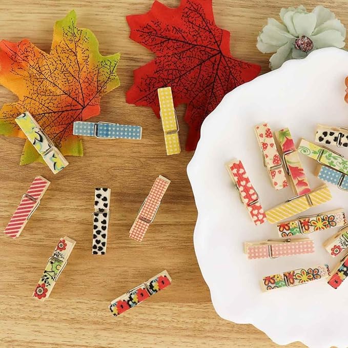 80 Pieces Colorful Painted Wood Clothespins - Image 5