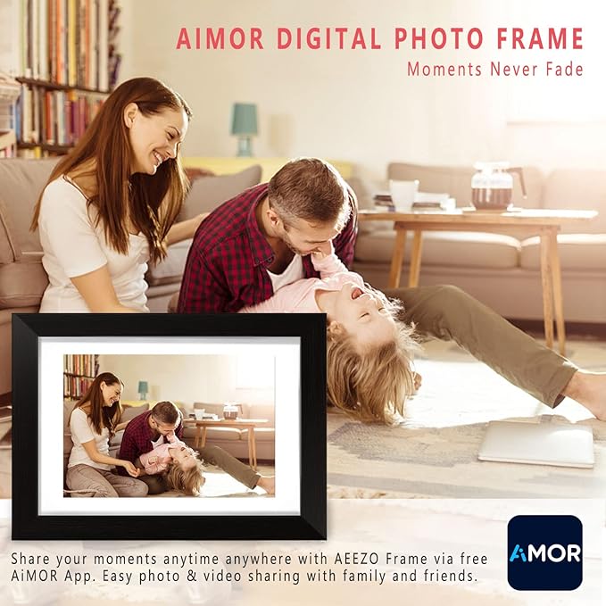AEEZO Digital Picture Frame 10.1 Inch 1280x800 IPS Touch Screen WiFi Smart - Image 2