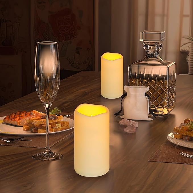 Enido Flameless Candles LED Candles Outdoor Waterproof Candles Battery Operated - Image 5