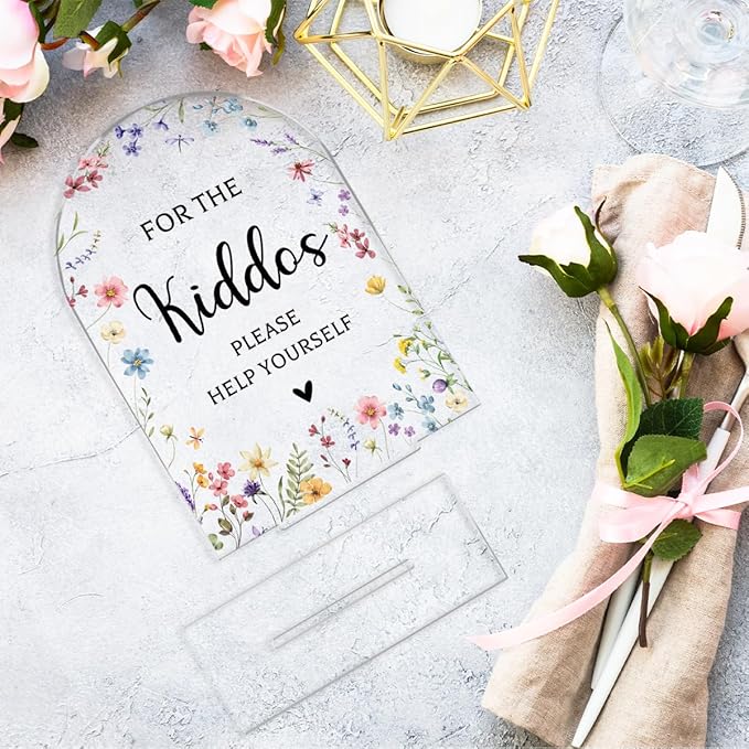Wedding Sign，For The Kiddos Wedding Sign, Weddings Supplies 5x7 Inch, Kids - Image 6