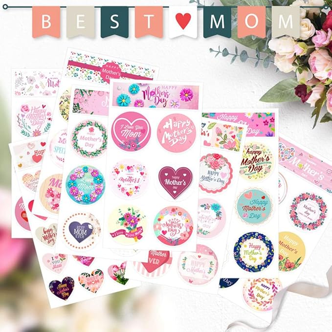 Mothers Day Stickers, Happy Mother's Day Labels Stickers - Image 5