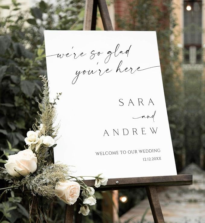Welcome to Our Wedding Sign by Custom