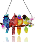 Stained Glass Window Hanging, Birds on A Branch Stain Glass Suncatcher by DASTOLL