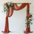 Wedding Arch Draping Fabric 1 Panel 28.7" x 20FT Terracotta Sheer Chiffon by Xiomot