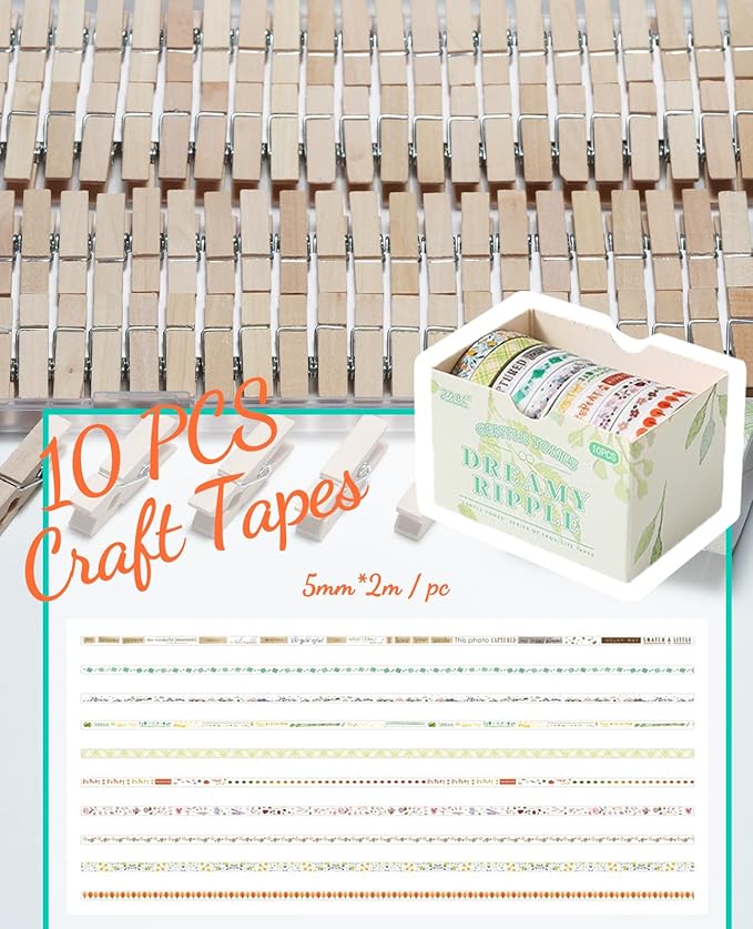 Mini Clothespins, Sopito 100 Pcs 1.4'' Strong Wooden Mini Clips - Image 8