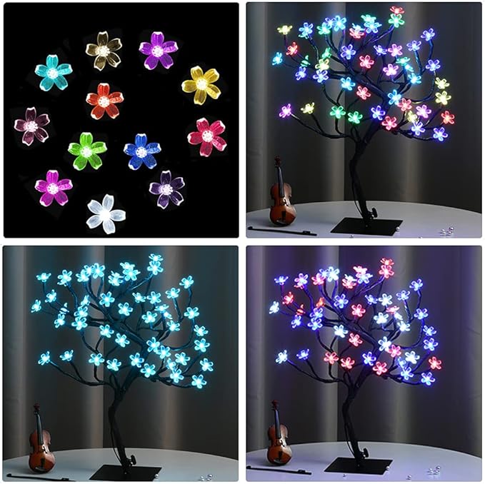 Pooqla 18 Inch 48 LED RGB Cherry Blossom Tree Light - Image 5