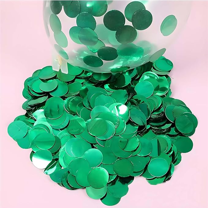 Green Round Foil Confetti Beautiful Metallic Table Confetti Glitter - Image 4
