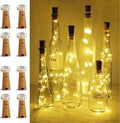 Wine Bottle Lights with Cork Switch, 15 LED 8 Pack Battery Operated Mini Fairy by LoveNite