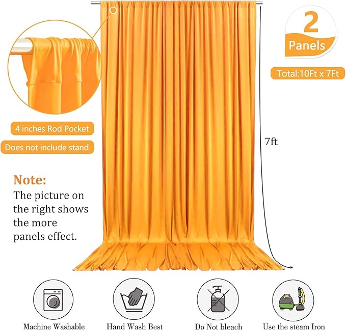 10 x 7 Feet Orange B Backdrop Curtain - Image 2