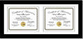 Creative Picture Frames 14X30Bk-W Black Horizontal Double Diploma Frame by CreativePictureFrames