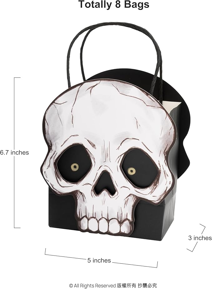 Cheerland Halloween Skull Gift Bag Party Favor Bags Party Decorations Halloween - Image 2