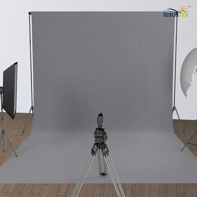 ISSUNTEX 10X24 ft Background Muslin Backdrop, Photo Studio, Collapsible High - Image 2