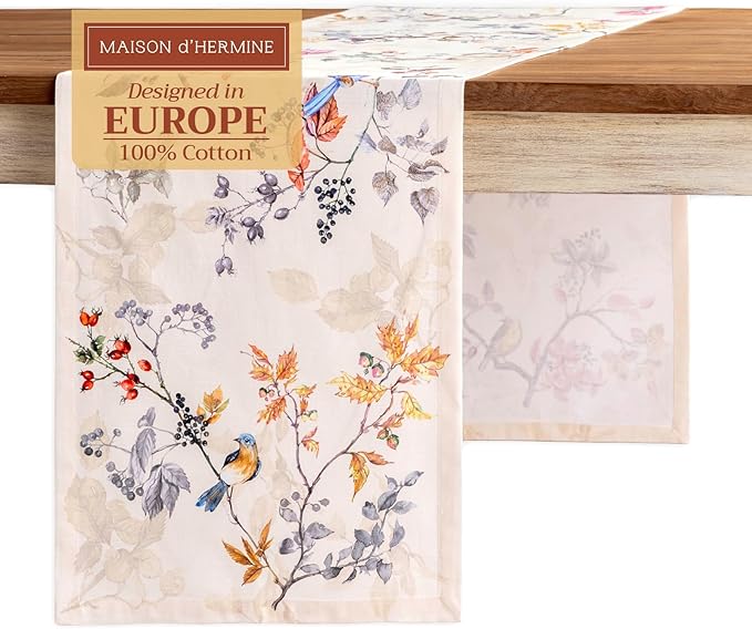 Maison d' Hermine Table Runner 100% Cotton Single Layer Table Runners 108 by MaisondHermine