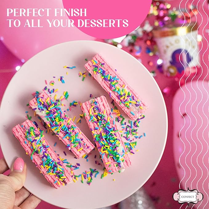 Confect Assorted Edible Sprinkles Pack of 5 – Red, Gluten-Free, Dairy-Free - Image 7