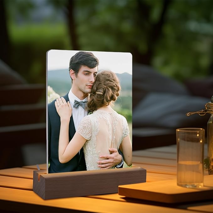5" x 7"- 4 pcs Acrylic 2 pcs Frame Sublimation LED Acrylic Photo Frames Night - Image 7