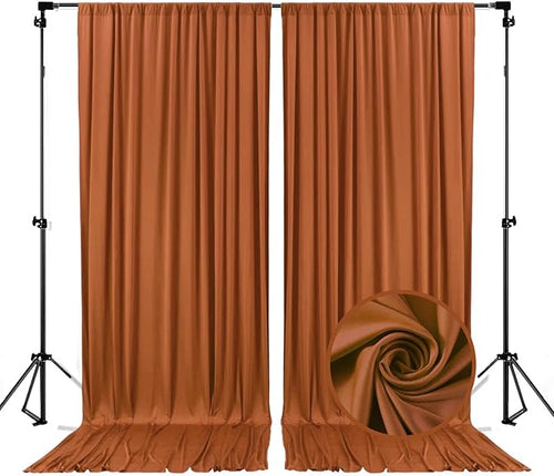 10 x 7 Feet Bronze Backdrop Curtain by ZEBMOON