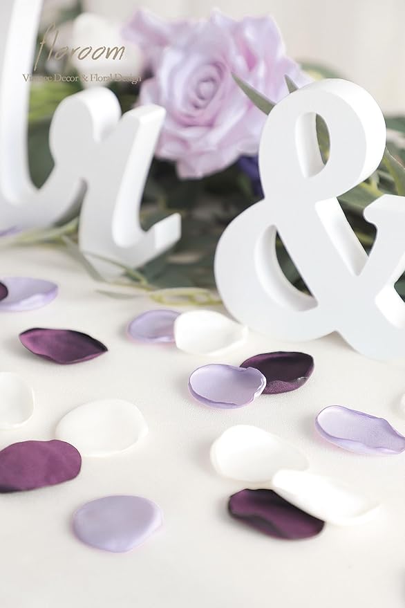Floroom 300pcs Rose Petals Lilac Plum Faux Silk Flower Petals - Image 5