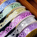 SallyFashion Washi Tape for Scrapbooking, 6 Roll Lace Pattern Glitter Tape in 6 by sallyfashion