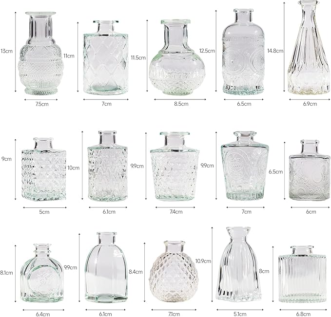 30 Pcs Bud Vase Set, Vases for Centerpieces, Cute Glass Bud Vases in Bulk - Image 6