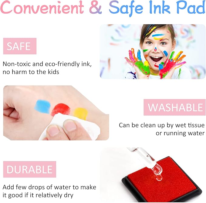Fstaor 20 Colors Washable Ink Pads - Image 5