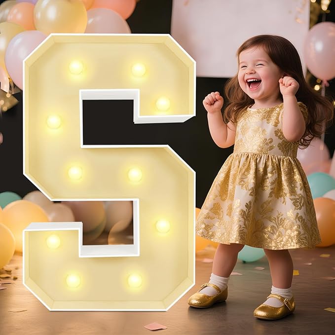 Marquee Light Up Letters: 3FT Large Decorative Signs by Unknown