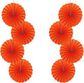 Orange Birthday Party Decorations, DIY Orange Paper Fans Hanging Decoration by BARTHEW