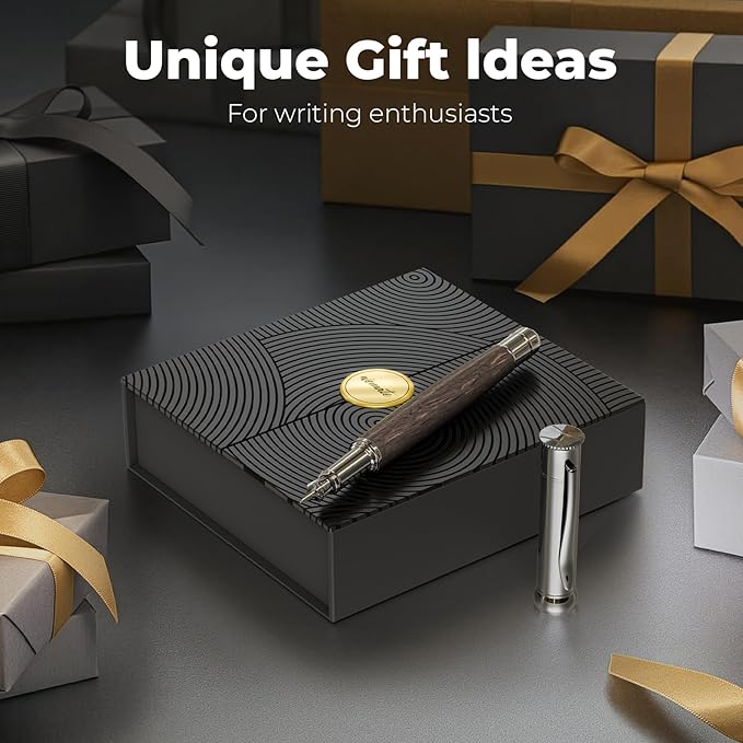 WEMATE Fountain Pen Set, Fine Nib, 20 Ink Cartridges, 1 Ink Converter, Smooth - Image 5