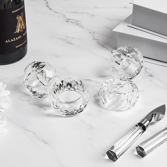 Crystal Napkin Rings Holders - Image 3