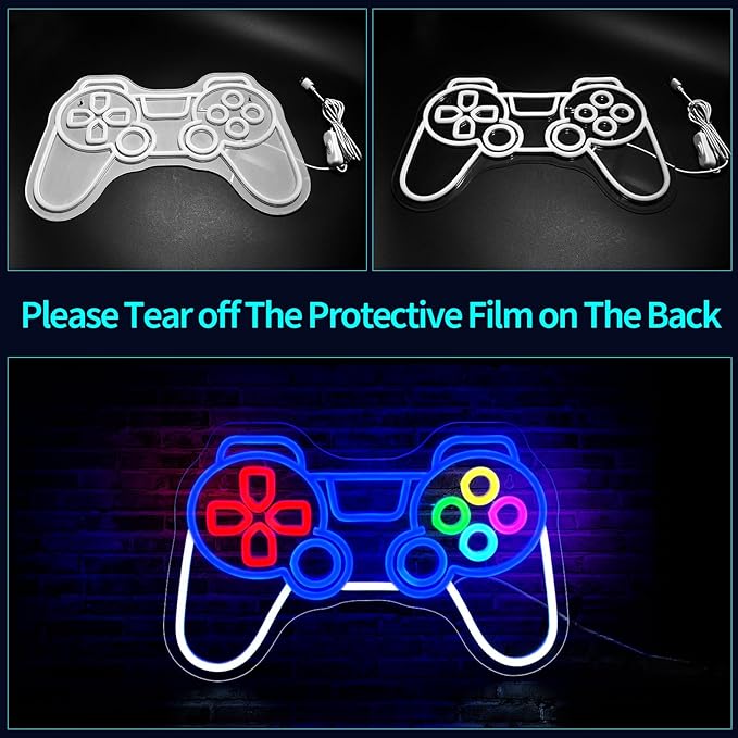 Game Neon Signs for Wall Decor Gaming Controller LED Neon Sign for Game Room - Image 3