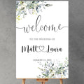 Generic Eucalyptus Wedding Welcome Sign, Editable Plastic Wedding Sign by Custom