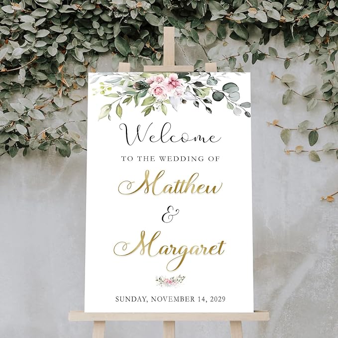 Welcome To Our Wedding Sign, Wedding Signs - Image 4