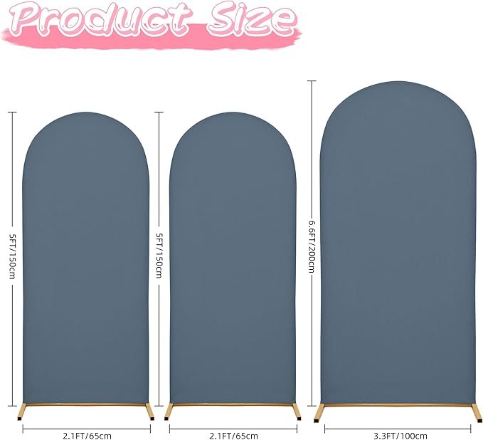 6.6FT Wedding Arch Covers Arch Backdrop Cover Arch Stand Covers Set Arch Cover - Image 5