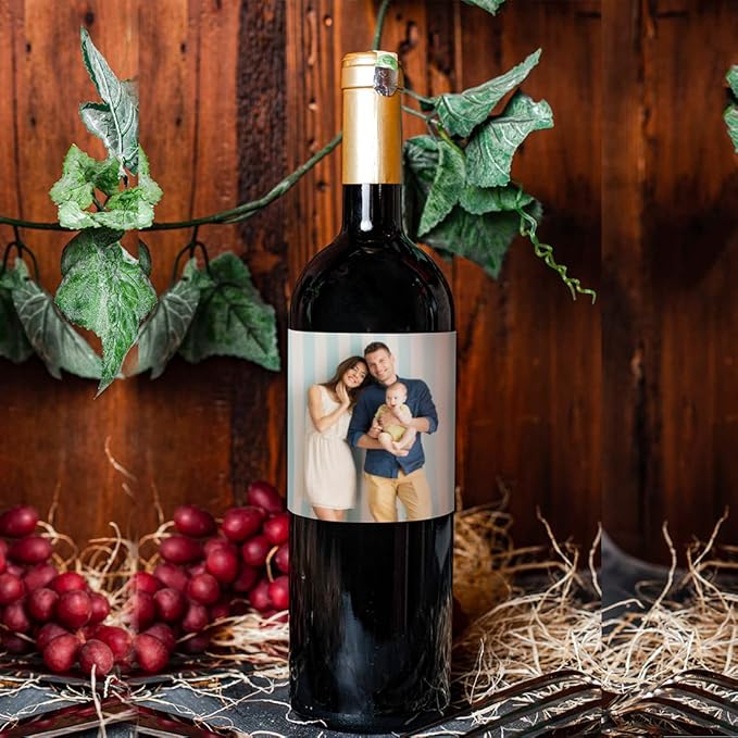 Andaz Press Bulk Photo Personalized Gift and Party Favors Collection, Wine - Image 4