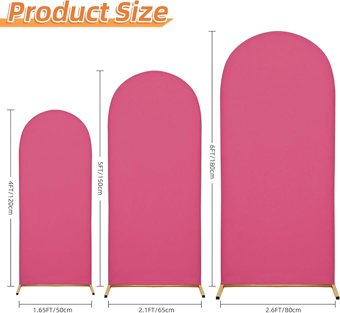 Wedding Arch Cover 4FT 5FT 6FT Arch Backdrop Cover Spandex Fitted Arch Cover - Image 2
