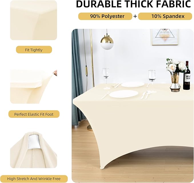 6-Pack 6ft Spandex Table Covers - Image 2