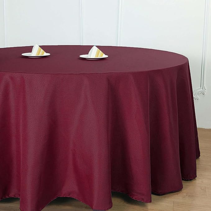 Efavormart Round Tablecloth, 132 Inch Stain & Wrinkle Resistant Washable Table - Image 3