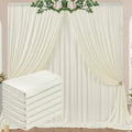 30 ft x 10 ft Wrinkle Free Ivory Backdrop Curtain by Outpain