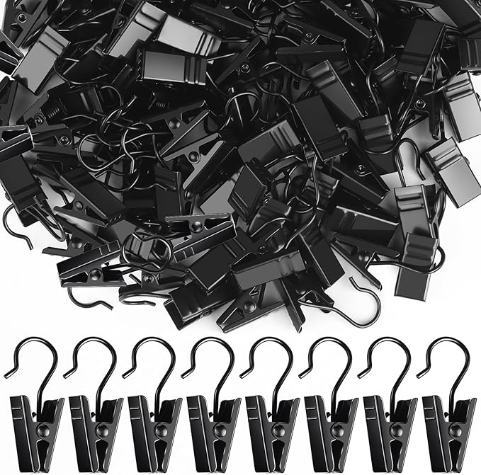 Teenitor 100 Pack Small Curtain Clips Curtain Hooks by PERFECTYOURBEAUTY