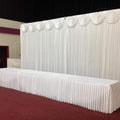 MYOYAY Luxury Ice Silk Backdrop Curtains 10x10ft Wedding Stage Backdrop Drapes by MYOYAY