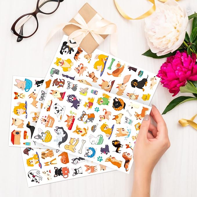Cute Dog Stickers Puppy Pet Decal Sticker 780 Counts Party Gifts Goodie Bags - Image 2