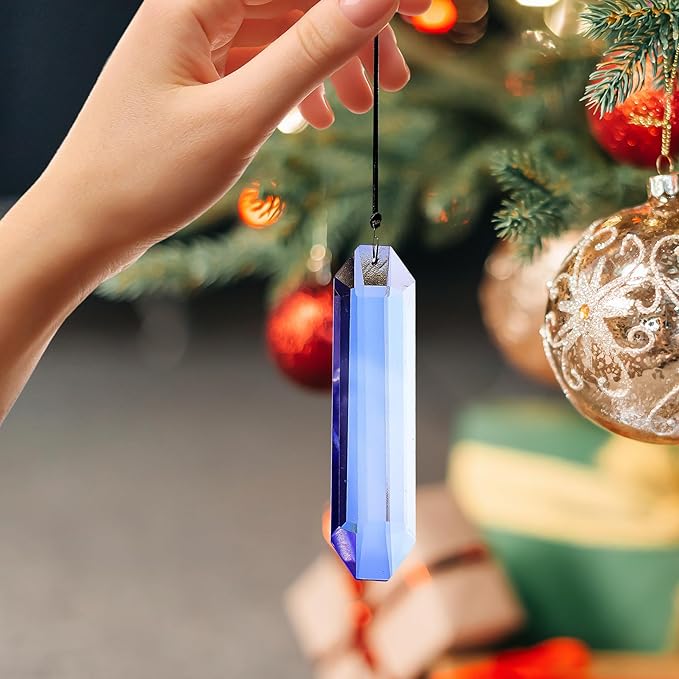 7 Pack Crystal Ornaments for Christmas Tree, Colorful Icicle Ornaments Crystal - Image 4