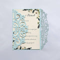 25PCS Light Blue Laser Cut Wedding Invitations Cards by Unknown