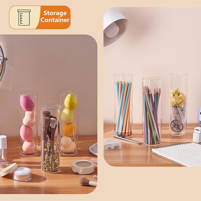 16Pcs Glass Cylinder Bud Vases for Centerpieces, 7.7 In Tall Clear Flower Vases - Image 8