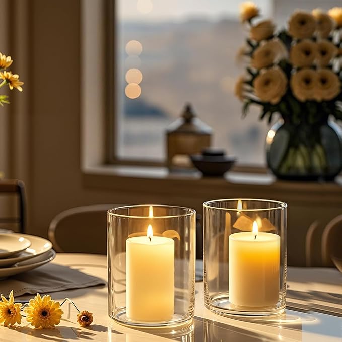 12pcs Small Glass Cylinder Vases - Image 5