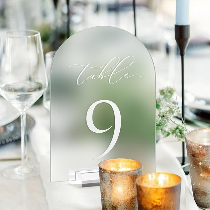 JINMURY Frosted Arch Table Numbers - Image 7