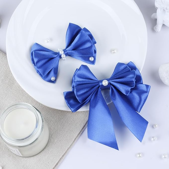 NESCCI 100 Yards Ribbon, 1-1/2 Inch Royal Blue Satin Ribbon, Single Face Satin - Image 3